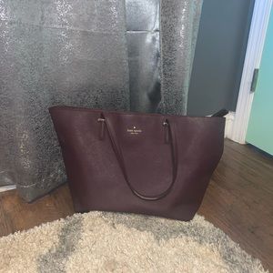 Beautiful Authentic Maroon Kate Spade Tote